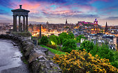 Edinburgh skyline at sunset, UK - Scotland
