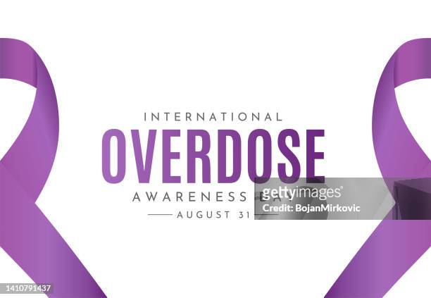 international overdose awareness day background, august 31. vector - social awareness symbol stock illustrations
