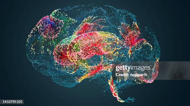 human brain - cells science stockfoto's en -beelden