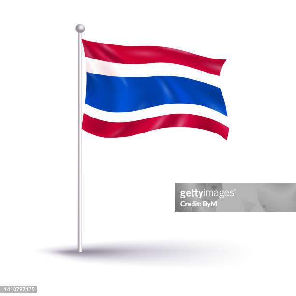 flag of thailand - thai flag stock illustrations