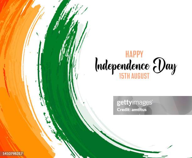 indian independence abstract - tricolors stock illustrations