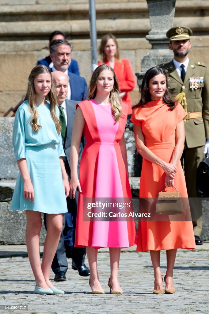 Spanish Royal Family Attends A National Offering To The Apostle Santiago