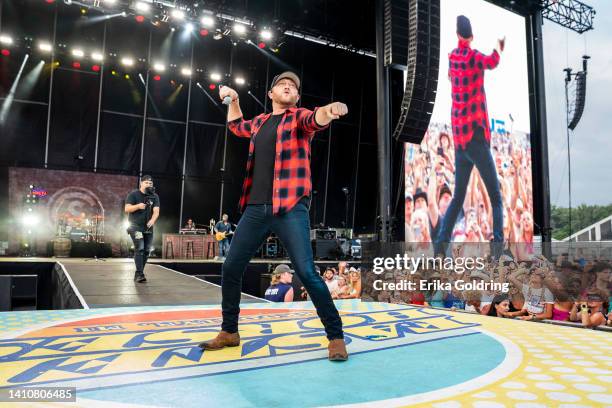 Cole Swindell performs during 2022 Faster Horses Festival at Michigan International Speedway on July 24, 2022 in Brooklyn, Michigan.