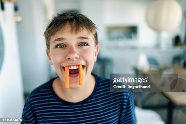 portrait of a carrot vampire - 2022 a funny thing stock pictures, royalty-free photos & images