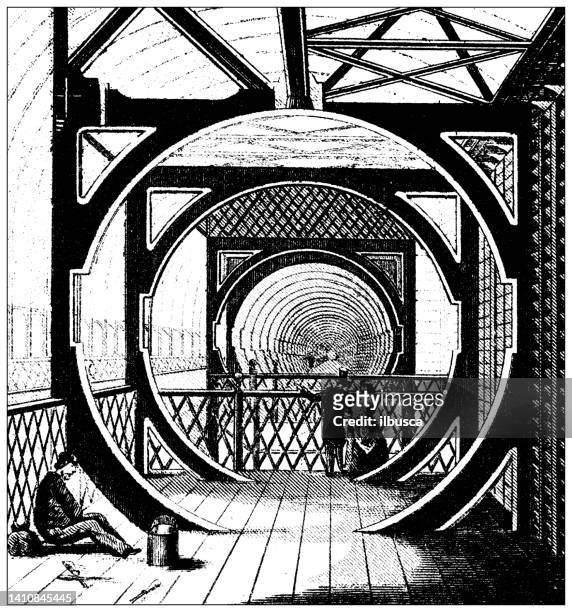 antique illustration: constructions and architecture: crystal palace, sydenham, london - crystal palace london stock illustrations