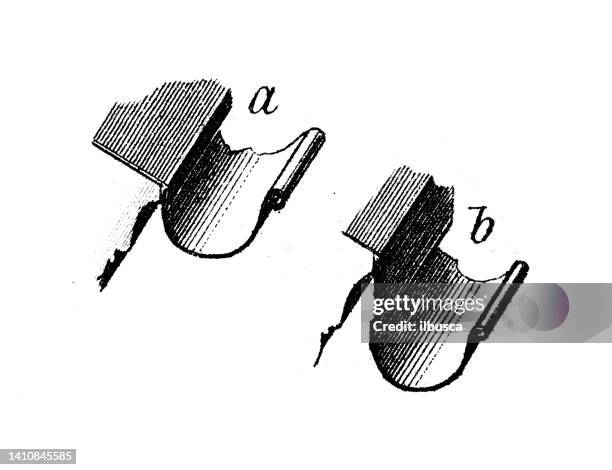 antique illustration: constructions and architecture: gutter - gutters stock illustrations