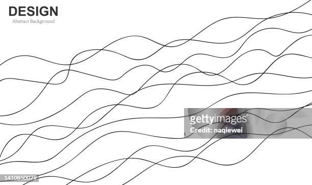 stockillustraties, clipart, cartoons en iconen met vector hand drawn smooth lines wave pattern simple seamless pattern web design greeting card,design element,abstract backgrounds - wavy lines