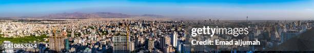 aerial view of tehran, iran, view of tehran from tochal - tehran skyline stock pictures, royalty-free photos & images