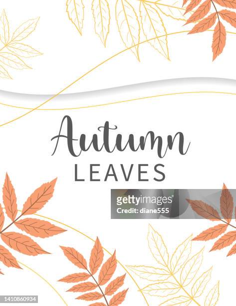 autumn leaves background with copy space - drawing art product 幅插畫檔、美工圖案、卡通及圖標