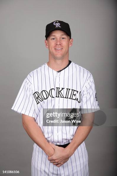 Mike Rokes Colorado Mike Ekstrom of the Colorado Rockies poses during photo day on... News ...