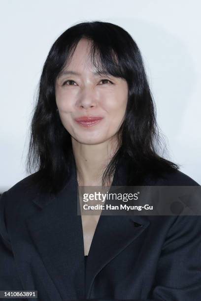 South Korean actress Jeon Do-Yeon attends during the 'Emergency Declaration' Press Screening at COEX Mega Box on July 25, 2022 in Incheon, South...