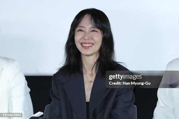 South Korean actress Jeon Do-Yeon attends during the 'Emergency Declaration' Press Screening at COEX Mega Box on July 25, 2022 in Incheon, South...