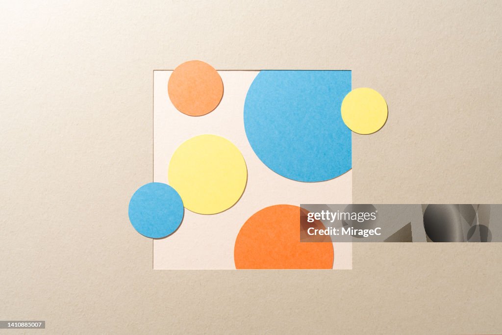 Multi Colored Scatter Plot Chart Venn Diagram Paper Cut Craft