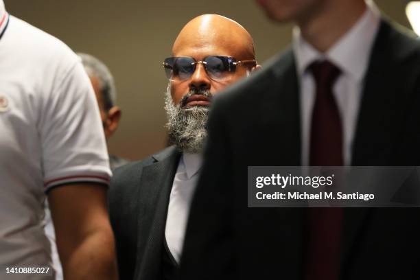 Steven Lopez arrives for court proceedings related to the Central Park jogger case at New York State Supreme Court on July 25, 2022 in New York City....