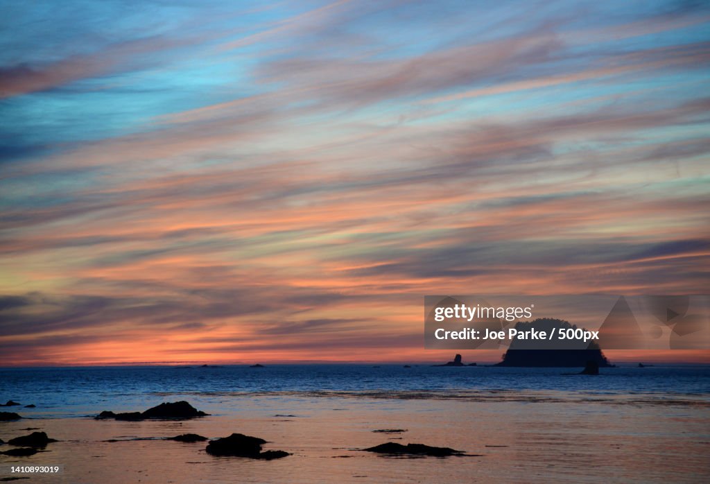 Scenic view of sea against sky during sunset,United States,USA