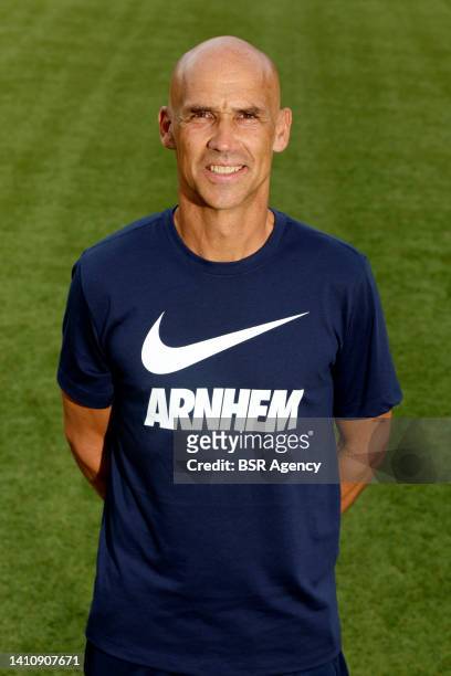 Thomas Letsch Vitesse poses during the annual club Photocall at Papendal on July 25, 2022 in Arnhem, Netherlands