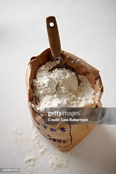 bag of flour - farina foto e immagini stock