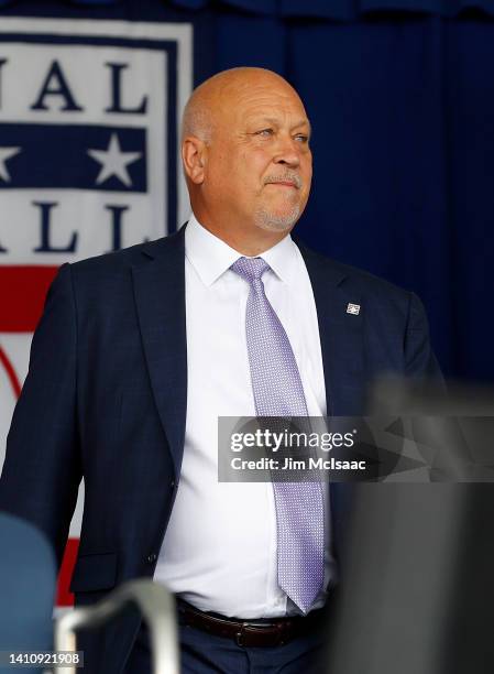 Hall of Famer Cal Ripken Jr. Attends the Baseball Hall of Fame induction ceremony at Clark Sports Center on July 24, 2022 in Cooperstown, New York.