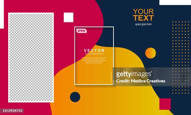 abstract template post for social media background - social media post template stock illustrations