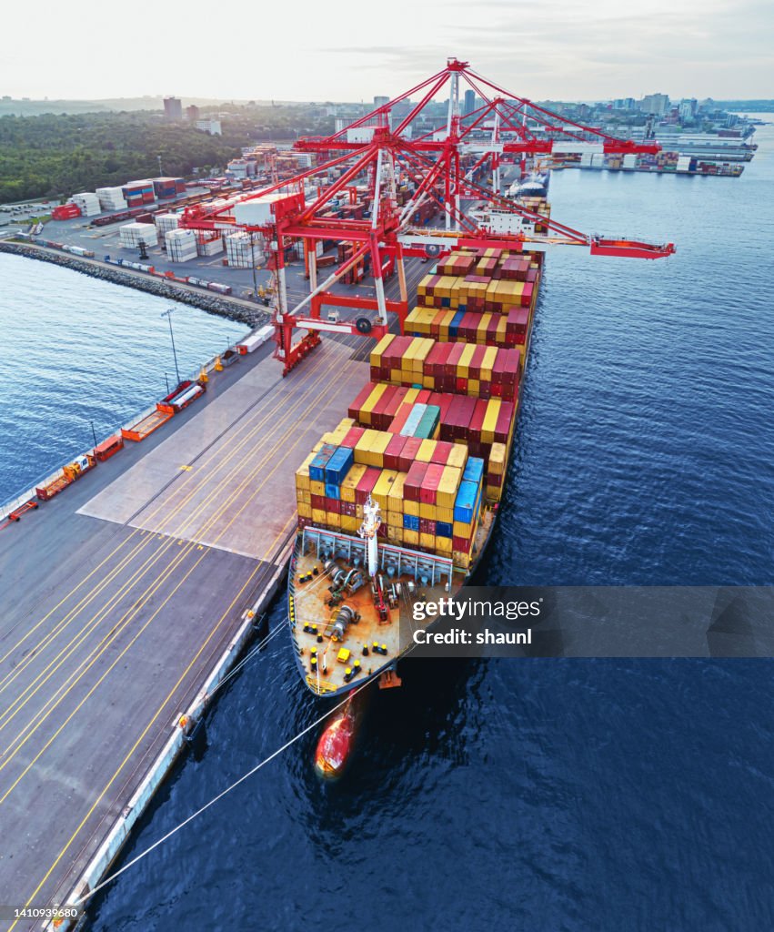 Container Ship at Port