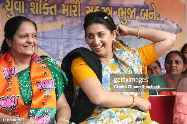 Smriti Irani at a Function organised by BJP in Ahmedabad Gujarat India on 9th December 2007.