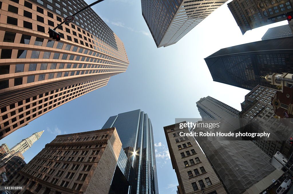Fish-eye lens of building