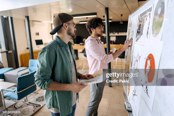 game designers at work - design professional stock pictures, royalty-free photos & images