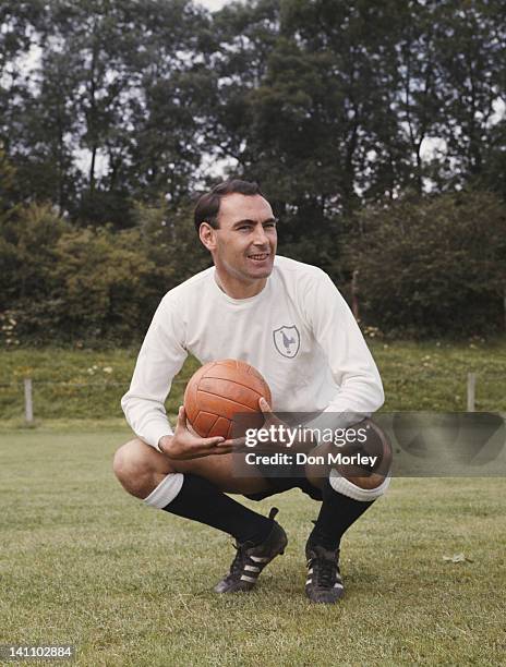 Alan Gilzean of Tottenham Hotspur FC poses for a portrait on 1st June 1967 in Tottenham, London, Great Britain.