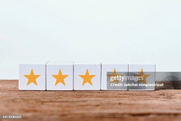 star rating, five star rating expertise, success - awards 05 show ストックフォトと画像