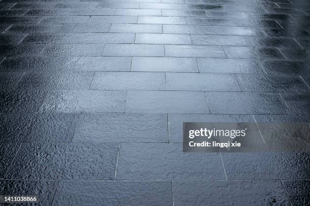 square ground after rain - wet cement stock pictures, royalty-free photos & images