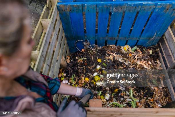 lending a helping hand to the environment - compost bin stock pictures, royalty-free photos & images