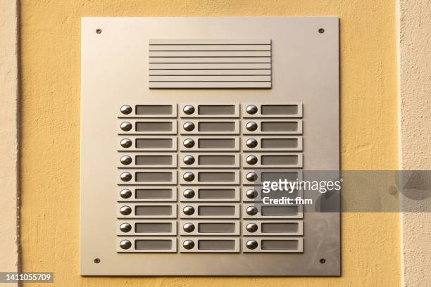 entrance panel - doorbell stock pictures, royalty-free photos & images