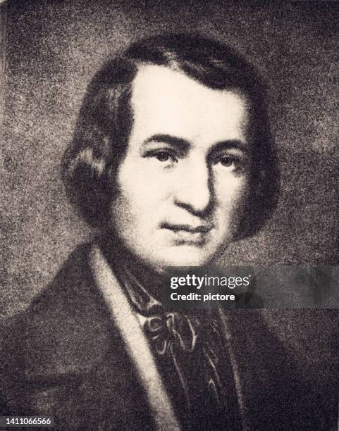heinrich heine : german poet (xxxl with lots of details) - heinrich heine writer stock illustrations