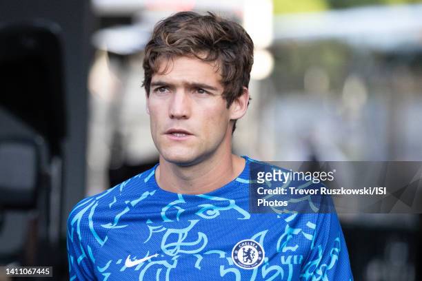 Marcos Alonso of Chelsea during a game between Arsenal FC and Chelsea FC at Camping World on July 23, 2022 in Orlando, Florida.