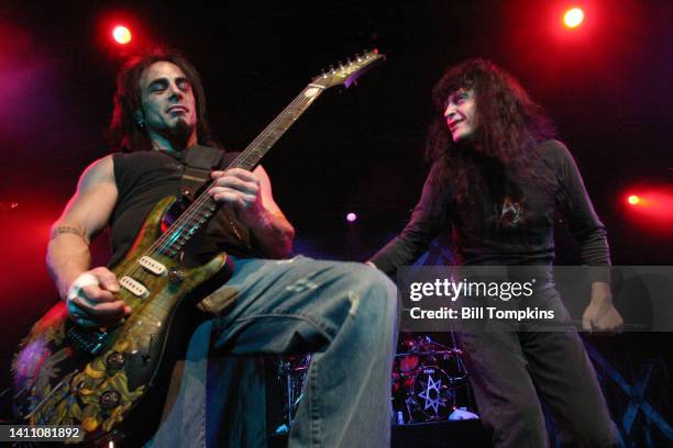 October 2005: Charlie Benante and Joey Belladonna of Anthrax, Nokia theatre, October 2005 in New York City.