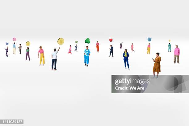 community in the meta verse - large group of people icon stock pictures, royalty-free photos & images