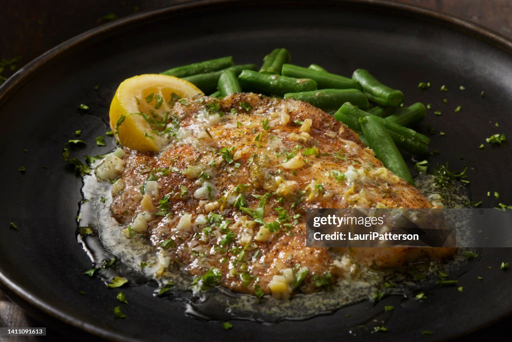Baked Tilapia in a Lemon, Garlic and Butter Sauce