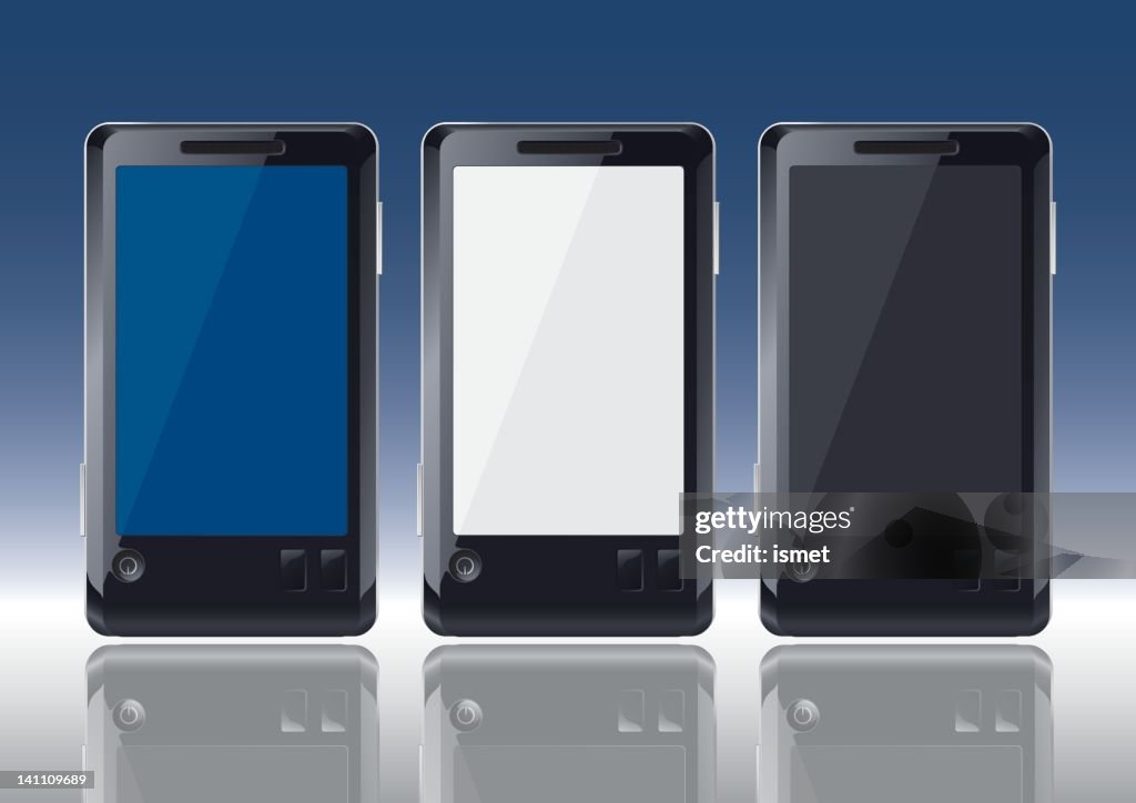 E telemóveis na em gradiente