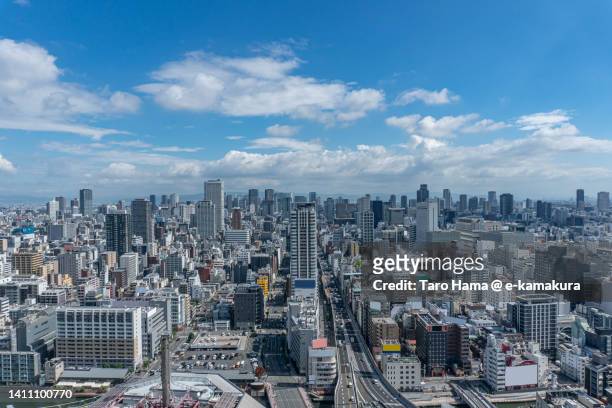 residential buildings in osaka city of japan - osaka prefecture stock pictures, royalty-free photos & images