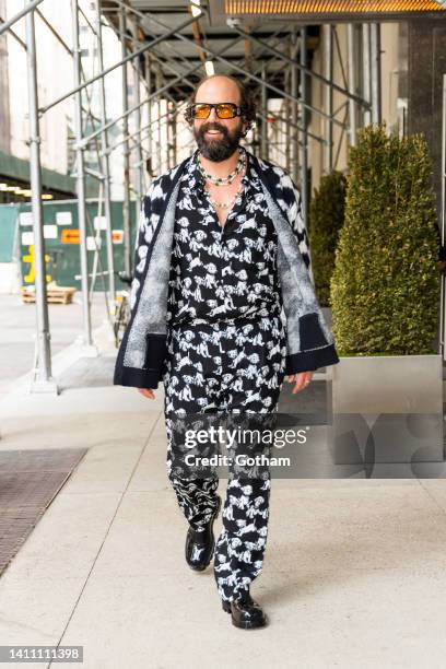 Brett Gelman is seen wearing Celine in Madison Square Park on July 26, 2022 in New York City.