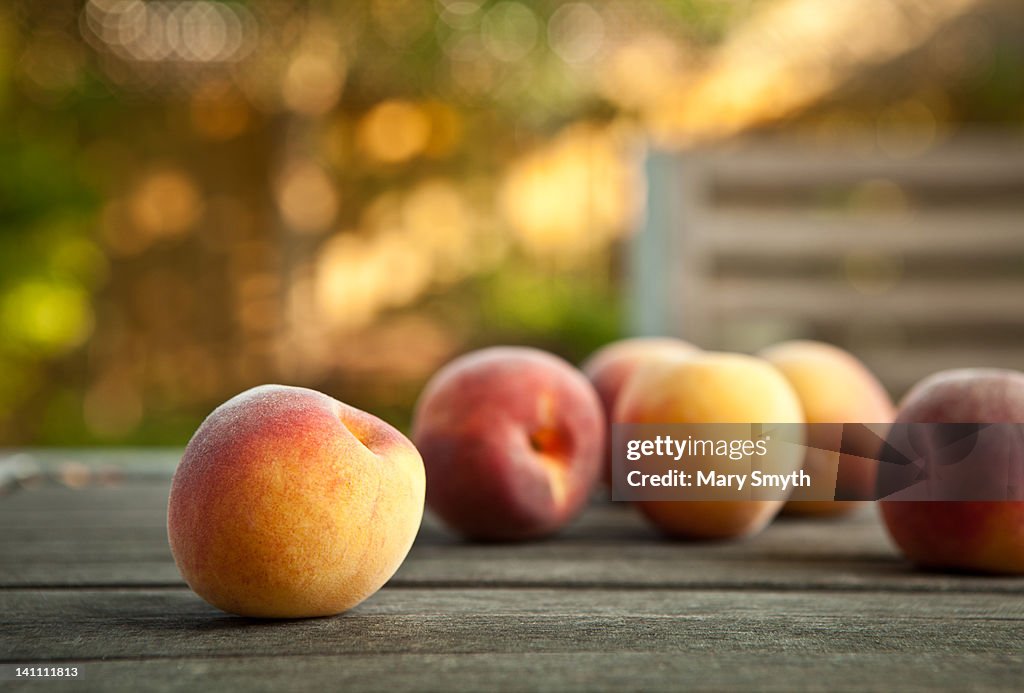 Fresh peaches of summer