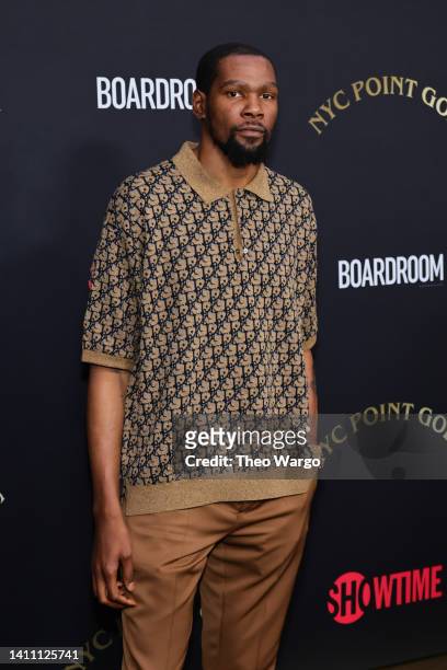 Kevin Durant attends "NYC Point Gods" premiere at Midnight Theatre on July 26, 2022 in New York City.