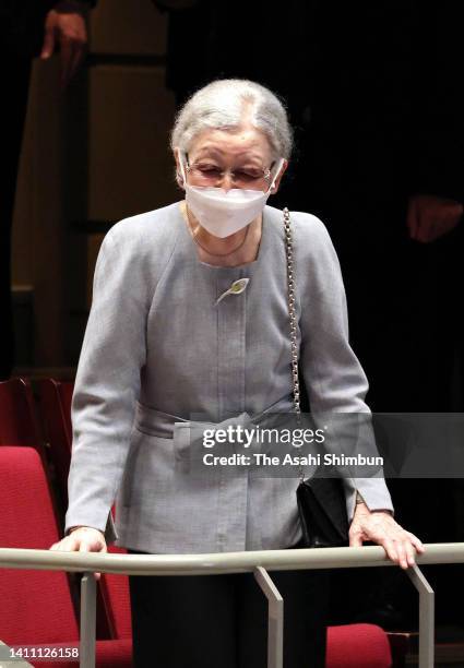 Empress Emerita Michiko attends a charity concert on July 4, 2022 in Tokyo, Japan.