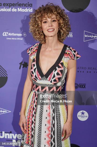 Esther Acebo attends the Iggy Pop concert photocall at the Royal Theater on July 26, 2022 in Madrid, Spain.