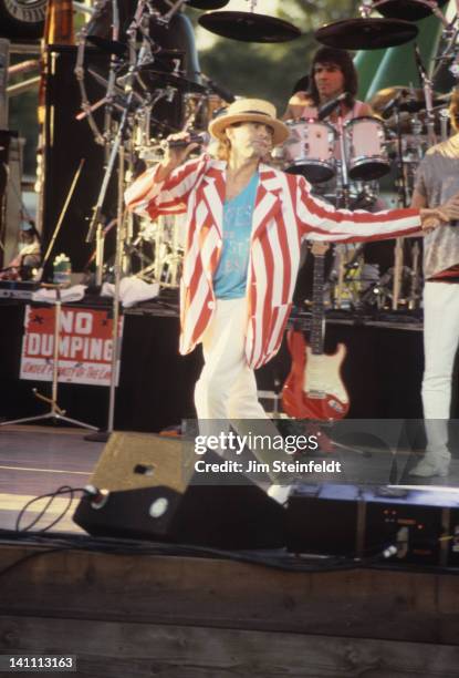 Davy Jones of the rock band the Monkees performs at the Minnesota State Fair in St. Paul, Minnesota in September 1987.