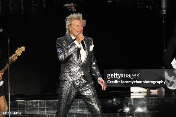 Rod Stewart performs at Budweiser Stage on July 26, 2022 in Toronto, Ontario.