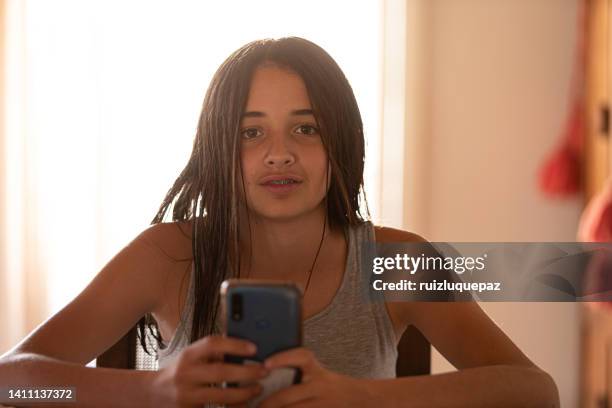 emotional teenager girl's portrait - bottomless girls stockfoto's en -beelden