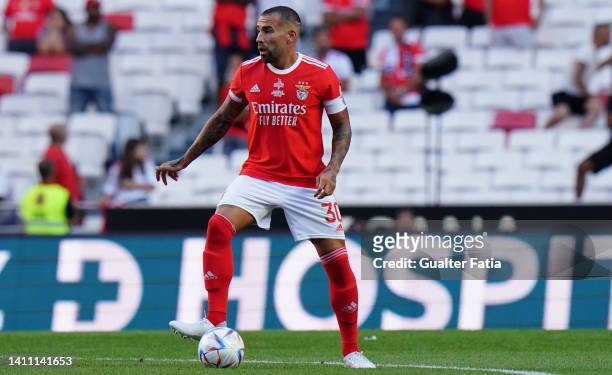 Nicolas Otamendi of SL Benfica in action during the Eusebio Cup match between SL Benfica and Newcastle United at Estadio da Luz on July 26, 2022 in...