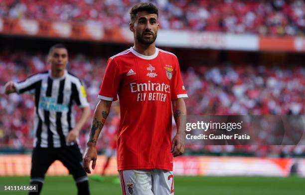 Rafa Silva of SL Benfica during the Eusebio Cup match between SL Benfica and Newcastle United at Estadio da Luz on July 26, 2022 in Lisbon, Portugal.