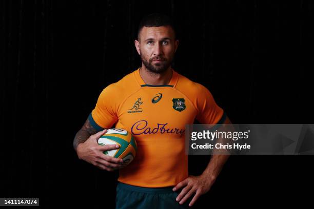 Quade Cooper poses during an Australian Wallabies training session at Royal Pines Resort on July 27, 2022 in Gold Coast, Australia.